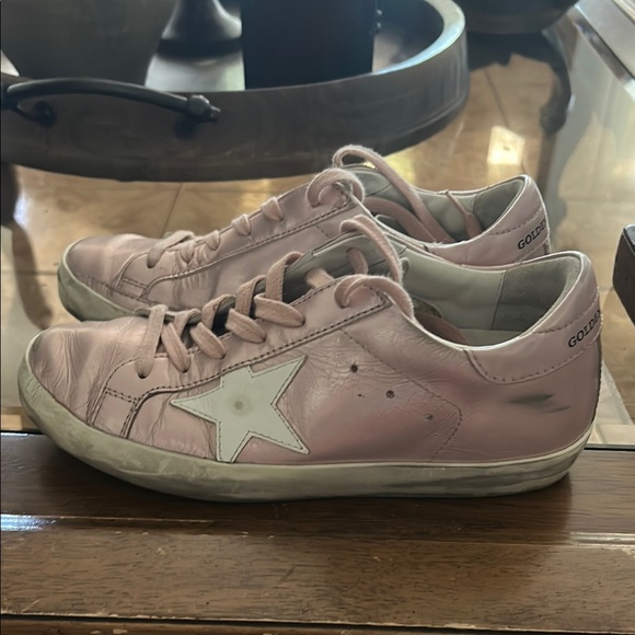 Rare Golden Goose Pink Leather Women's Sneakers With box - Picture 1 of 5